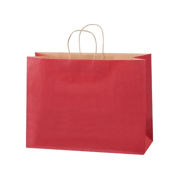 Bsc Preferred 16 x 6 x 12'' Scarlet Tinted Shopping Bags, 250PK BUY00032153 - main